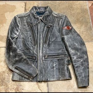 Vintage Harley Davidson Distressed Leather Jacket